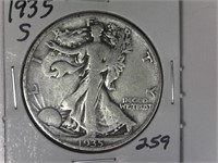 1935-S Walking Liberty Half Dollar