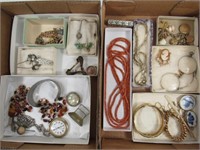 2 BOXES OF JEWELRY: