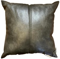 22"x22" Studiochic Décor Faux Leather Cushion