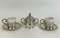 Peltro Pewter Espresso Demitasse Set