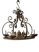 French Round Iron Light Fixture