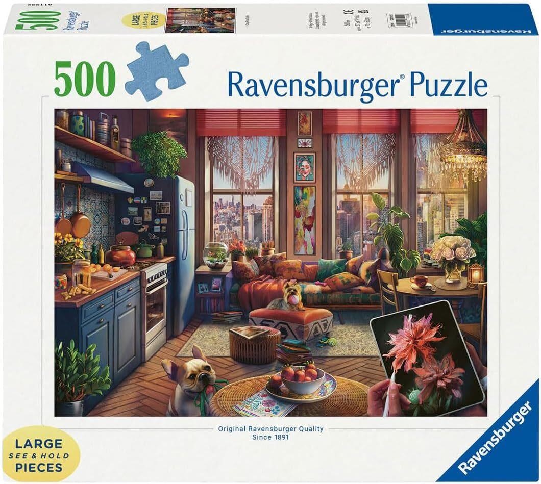 Ravensburger Cozy Boho Studio Puzzle  500 pcs