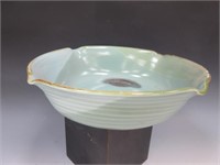 (Wolff Pottery) Blue-Green Bowl (9 1/2'')
