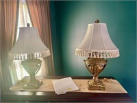 ornate pair of lamps set of 2