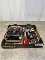 Battery charger and assortment of tool parts