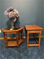 Hexagon Shaped end table and Rectagon Shaped