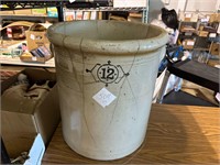 **MONMOUTH POTTERY 12 GAL CROCK "AS IS"