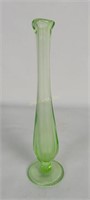 Vtg Uranium Glass Bud Vase