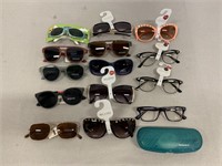 14 Various Brand Glasses & 1 Case