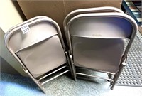 Folding Chairs Metal Lot of Four