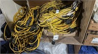 Shelf lot of temporary commercial string lights