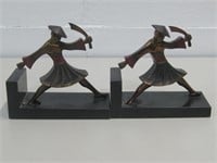 Two 7" Asian Statue Book Ends