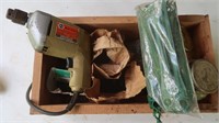 Wooden Box w/Contents-B&D Electric Drill