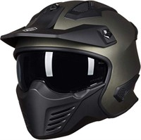 ILM Open Face Motorcycle 3/4 Half Helmet for Dirt)