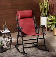 Amazon Basics Outdoor Textilene Rocker - Red