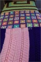 Three Single Bed Crochet Blankets