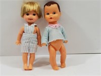 2 Vintage 4" Dolls 1 is Mattel