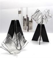 Art Glass Sculpture Votives  & Bud Vase