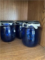 Blue Locking Lid Canning  Fruit Jars Lot