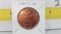 1oz Copper Round - Civil War - Robert E. Lee
