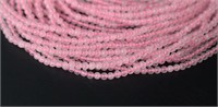 Natural 15.5" Strand Round Rose Quartz Tiny Beads