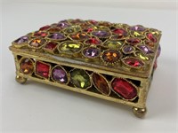 Multi Color Jeweled Trinket Box
