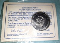 1977 Silver jubilee Queen Elizabeth token sealed