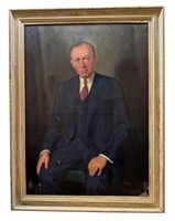 JOHN DOCTOROFF Portrait, Oil Painting Signed 1947