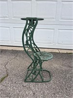 Green Two-Tier Plant Stand