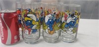 Set of 7 Smurf Glasses