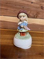 VINTAGE SCHMID BROS GIRL ROTATING MUSIC BOX