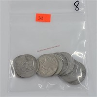 8- Franklin Half Dollars