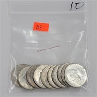 10- 1964 Kennedy Half Dollars