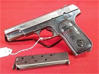 Vintage Colt 32 caliber pistol gun, w/1 magazine,