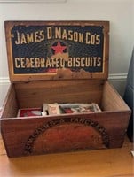 Antique wood crate from the JAMES D Mason