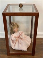 Collectible Doll in Glass Case