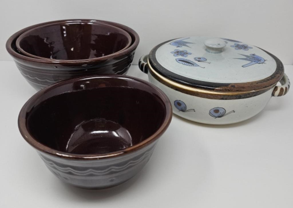 Marcrest Mixing Bowls, Mexican Pottery Casserole