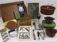 Kitchen Accessories, Teak Trays, Utensils, Bowls