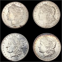 (4) Morgan Dollars (1883, 1887, 1889, 1921) UNCIR