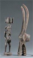 3 African wooden figures. 20th century.