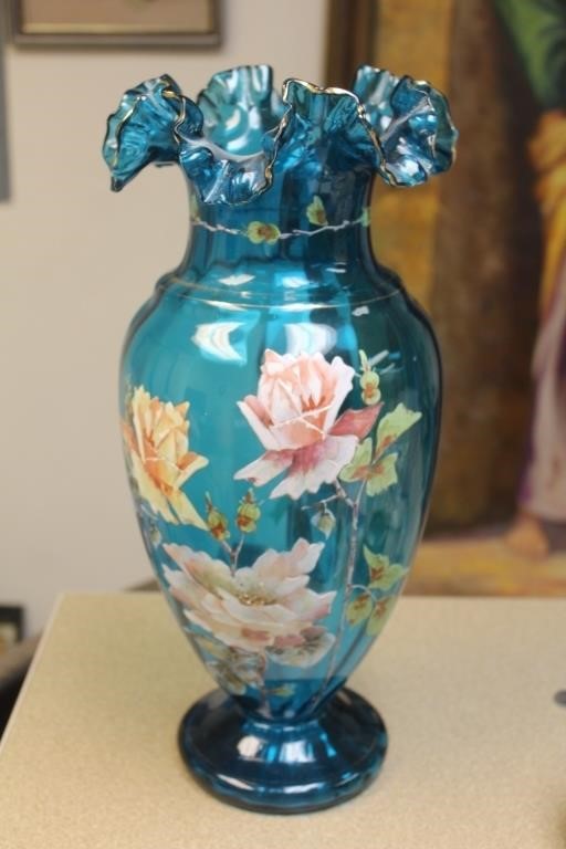 Hand Blown Blue Vase