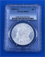 1890 Carson City Morgan Silver Dollar
 MS 64