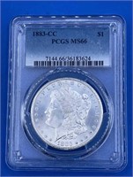 1883 Carson City Morgan Silver Dollar 
MS 66