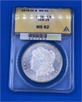 1878 Carson City Morgan Silver Dollar 
MS 62