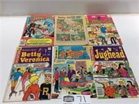 Lot of 6 Vintage Archie Comic Books-$0.30
