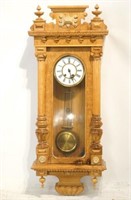 Antique Wall Clock Regulator 19th Century Vienna