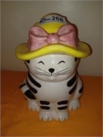Cat in yellow hat cookie Jar