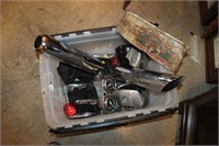 Tote of Motorcycle Parts