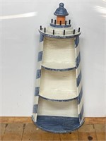 Large Wooden Light House Shelf 30” Tall can be