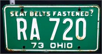 1973 Ohio license plate